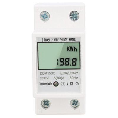 5-80A DDM15SC LCD Digital Single-Phase Din Rail Energy kWh Meter