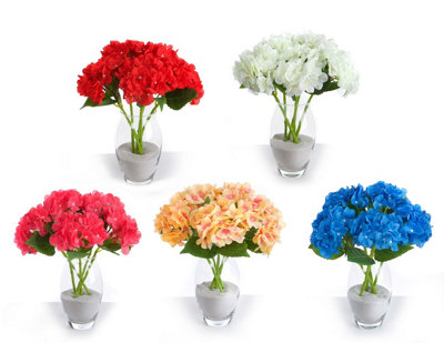 5 Best Artificial Blue Single 35cm Hydrangea Flower Stems