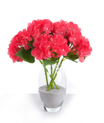 5 Best Artificial Pink Single 35cm Hydrangea Flower Stems