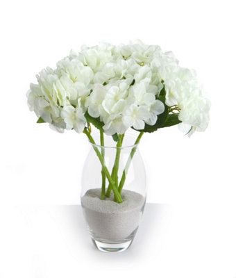 5 Best Artificial White Single 35cm Hydrangea Flower Stems | DIY at B&Q