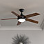 5 Blade Dimmble LED Ceiling Fan Light with Remote Control 52 Inch