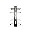 5 Bottle Wall Mounted Wine Rack Antique Silver Metal Display Stand Holder WR05S