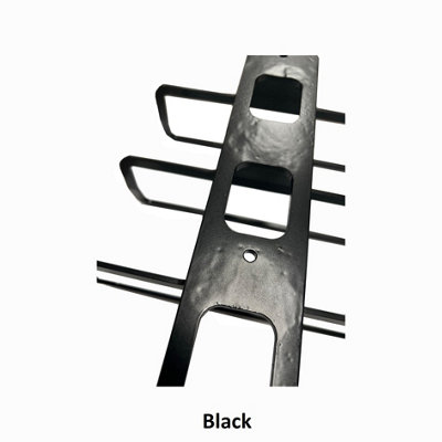 5 Bottle Wall Mounted Wine Rack Black Metal Display Stand Holder WR05B