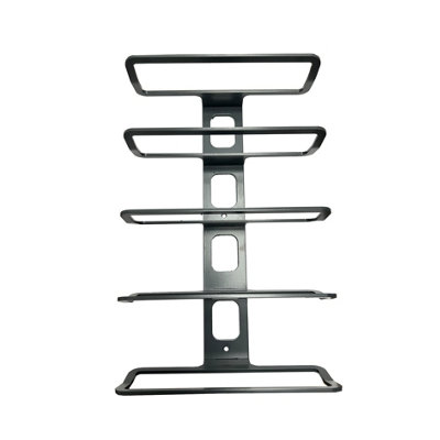 5 Bottle Wall Mounted Wine Rack Grey Metal Display Stand Holder WR05G