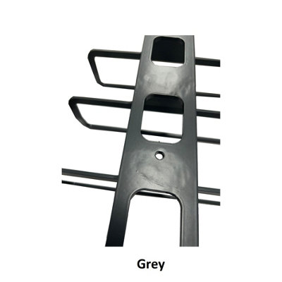 5 Bottle Wall Mounted Wine Rack Grey Metal Display Stand Holder WR05G