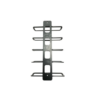 5 Bottle Wall Mounted Wine Rack Grey Metal Display Stand Holder WR05G