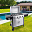 5 Burner Outdoor Stainless Steel BBQ Gas Grill with Side Burner 134 cm