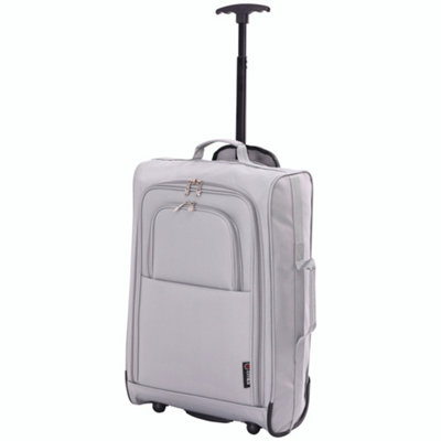 5 Cities 21 55cm Carry On Lightweight Travel Cabin Approved Trolley Bag with Wheels Suit Case