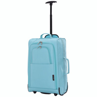 5 Cities 21 55cm Carry On Lightweight Travel Cabin Approved Trolley Bag with Wheels Suit Case