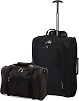 5 Cities Set of 2 Hand Luggage Set Including Ryanair Cabin Approved 21"/55cm Trolley Bag & 40x20x25 Ryanair Maximum Holdall