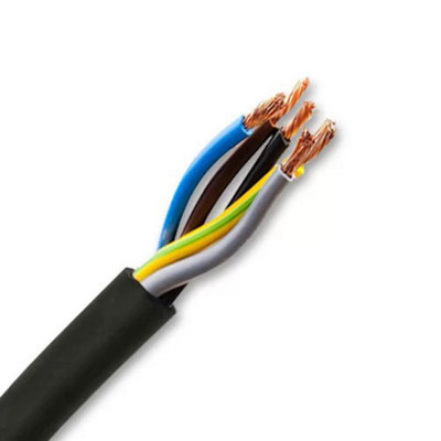 5 CORE 6.0mm H07RN-F FLEXIBLE OUTDOOR CABLE BLACK (1m), 6385P