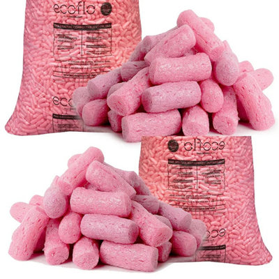 5 Cubic Eco Flo Biodegradable Pink Coloured Packing Peanuts Loose Fill