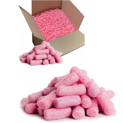 5 Cubic Eco Flo Biodegradable Pink Coloured Packing Peanuts Loose Fill - 3