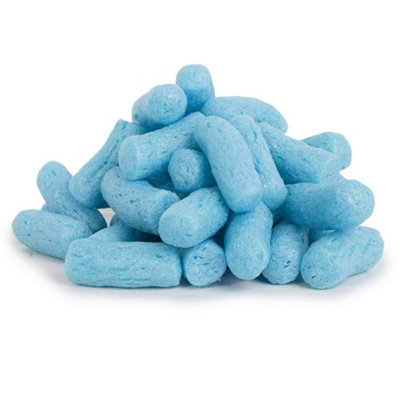 5 Cubic Ft Blue Eco Flo Biodegradable Packing Peanuts Protective Void Loose Fill Postal Mailing Packaging