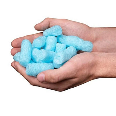 5 Cubic Ft Blue Eco Flo Biodegradable Packing Peanuts Protective Void Loose Fill Postal Mailing Packaging - 3