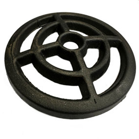 5" Diameter 127mm 9mm Thick Round Circular Cast Iron Gully Grid Grate Heavy Duty Drain Cover Black Satin Finish