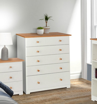 5 drawer chest, Colorado, soft white
