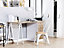 5 Drawer Home Office Desk with Shelf 140 x 60 cm Light Wood HEBER