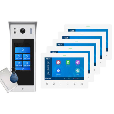 5-Flat Direct Call Video Intercom System StarLight with Mobile App