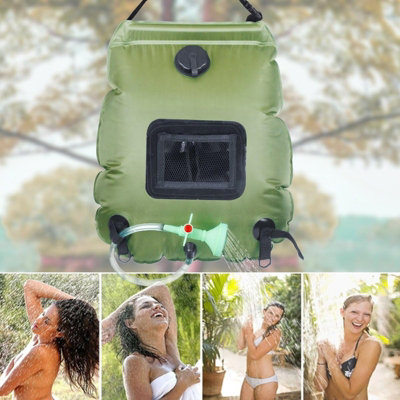 ELK Solar Heated Portable Shower Bag With Removable Hose And On/Off Switch Fo