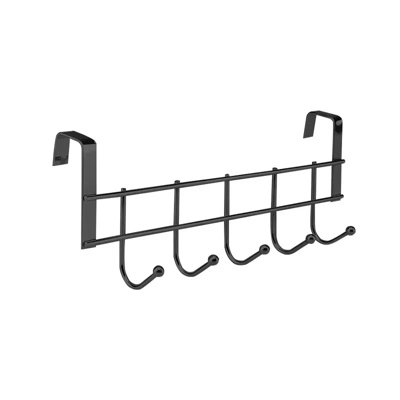 5 Hook Over the Door Storage Rack Easy Install and Multifunctional