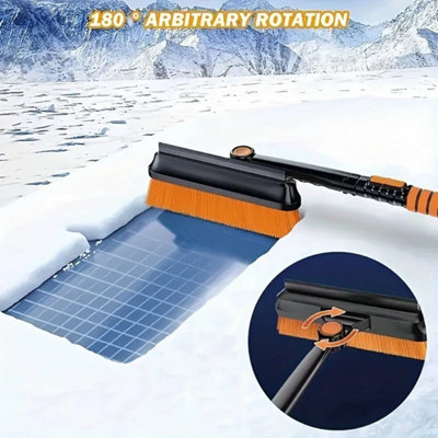 5 in 1 Extendable Car Ice Scraper Snow Brush Pivoting Shovel
