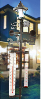 5-in-1 Garden Weather Station - Meteorological Measurer with Wind Vane ...