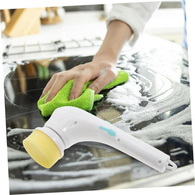 5 In 1 Handheld Electric Spin Scrubber Cleaning Brush Kitchen Rotating ...