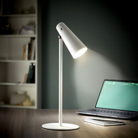 5-in-1 High Vision LED Light - Height Adjustable Touch Control Floor, Table, Shelf, Headboard or Torch Lamp - H42-112cm, White