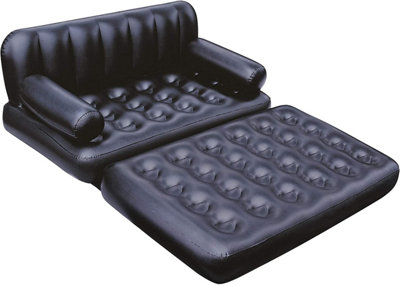 5 in 1 INFLATABLE DOUBLE SOFA LOUNGER COUCH AIRBED MATTRES SOFABED