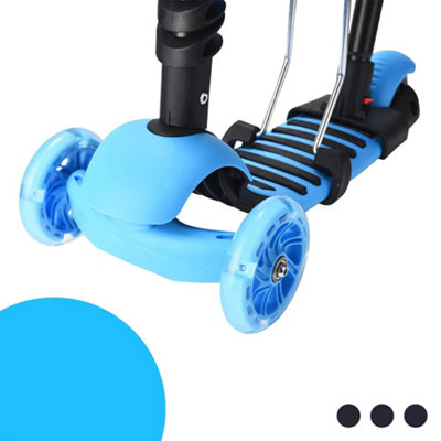 5 in 1 Kids Push Scooter Adjustable Height Removable Seat LED Flashing ...