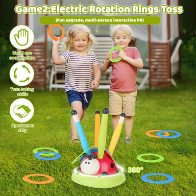 5-in-1 Kids Sports Activity Game Set Jump Challenge, Rocket Launcher ...