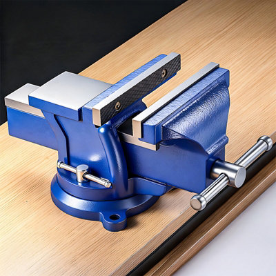 5 Inch Ductile Iron Bench Vice Blue Coated