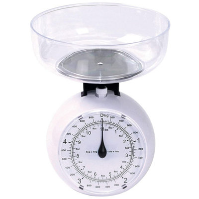 EN-81356 analog kitchen scale up to 5 kg tray and metal body