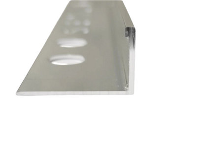 5 lengths of 10mm Bright Silver Chrome Tile Trim 250cm long