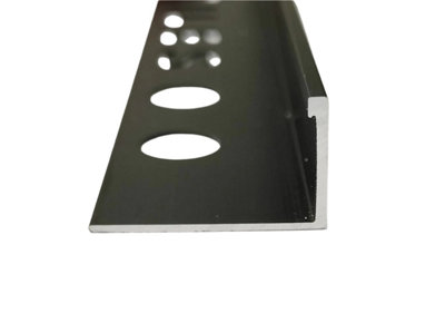 5 lengths of 10mm Matt Black Tile Trim 250cm long