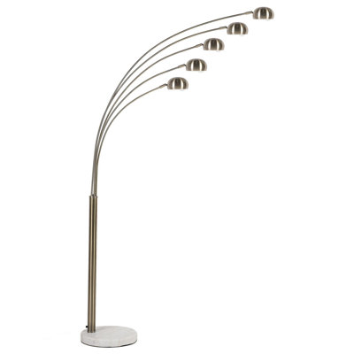 5 Light Metal Floor Lamp Gold FLINDERS