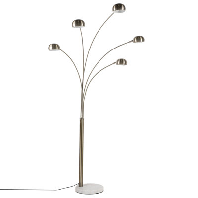 5 Light Metal Floor Lamp Gold FLINDERS - 5