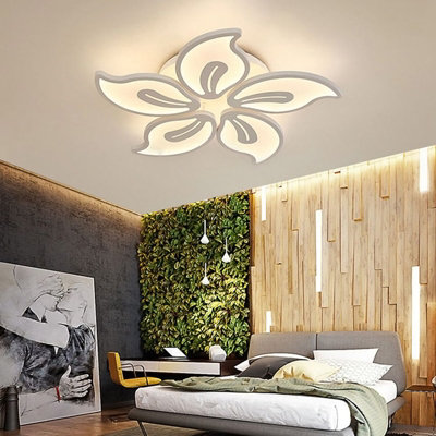 5 Lights Elegant Floral Shape Energy Efficient LED Ceiling Light 64CM ...