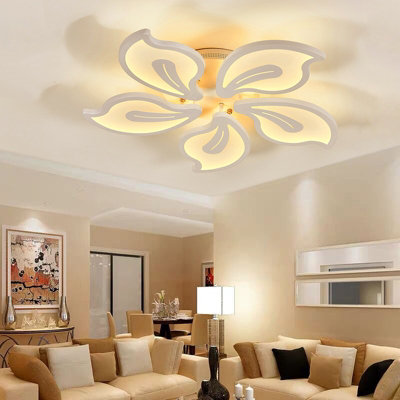 Led floral store ceiling fitting