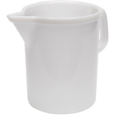 Hilka 5 Litre Plastic Measuring Jug With Spout & Lid - For Home, Garage, Or Workshop
