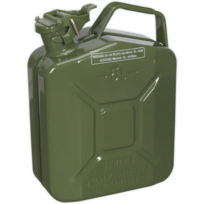 5 Litre Green Jerry Can with Leak-Proof Closure and Fuel Resistant Lining