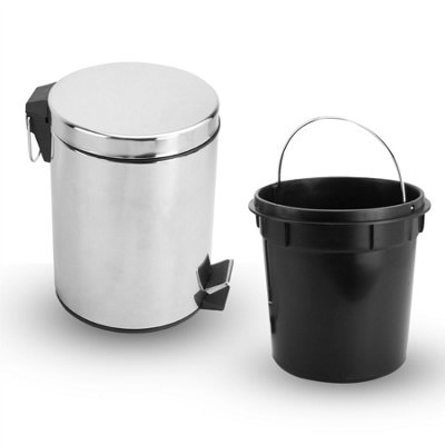 5 Litre Stainless Steel Pedal Bin - M&W - 3