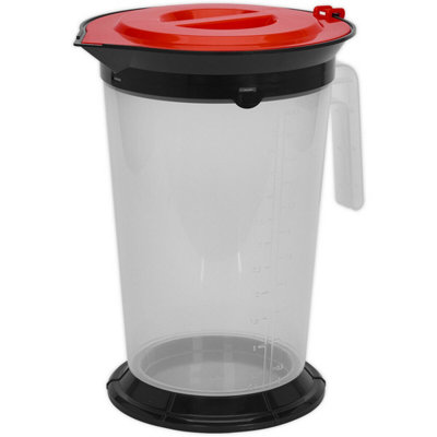 5 Litre Transparent Measuring Jug - Wide Base - Imperial & Metric Graduations