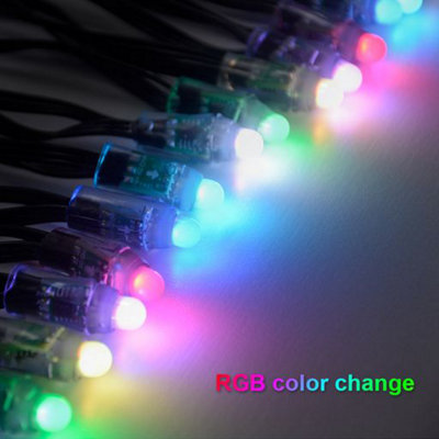 5 Meters RGB Fairy Lights with length 50 LEDs WIFI BLE with IR Remote Control UK Plug with USB Port