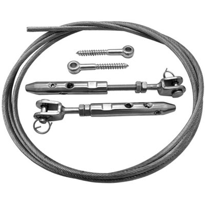 5 Metre Stainless Steel DIY Balustrade Wire Rope System JAW/JAW