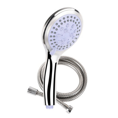 5 Mode Shower Head & Hose Set In Chrome DIY at B&Q