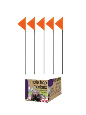 5 Mole Trap Flag Markers Hi Visibility Easy Find Lawn Markers UV Resistant 30cm