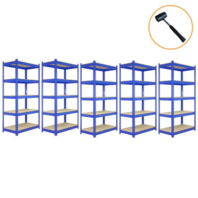 5 Monster Racking Q-Rax Industrial Warehouse Shelving Unit Garage Racks, 200kg/shelf, 90cm/120cm