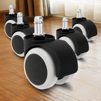 5 Non Marking Castor Wheels Computer Office Pc Chair Caster Wheel Set ...